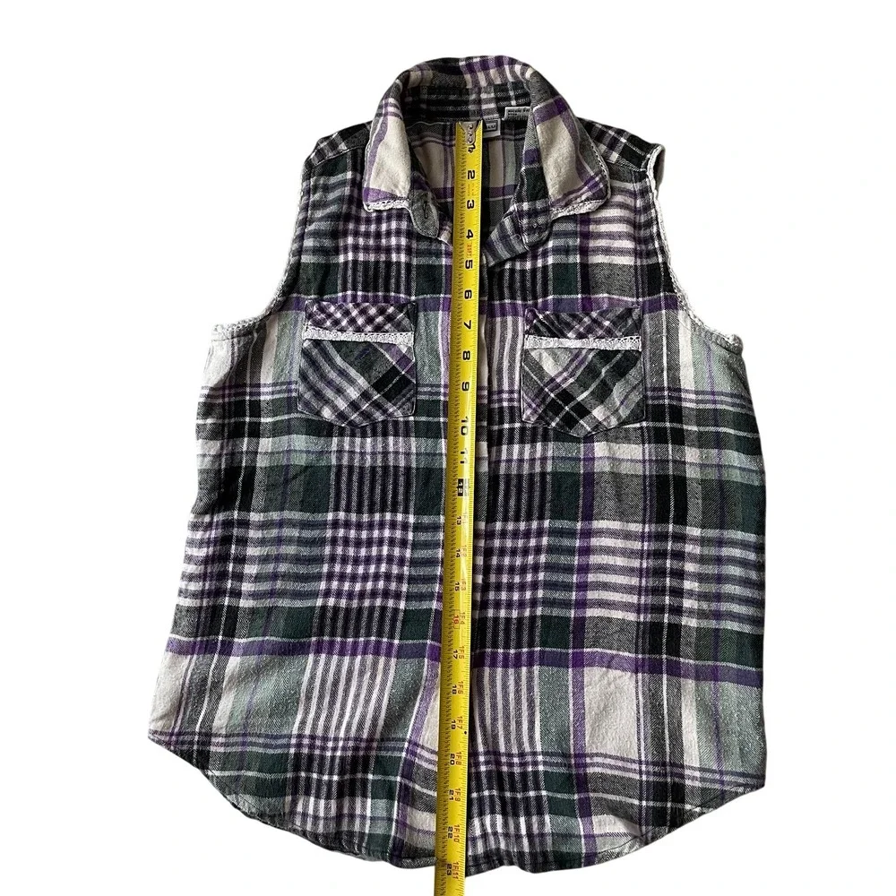 Vintage Malu Malu Purple‎ Flannel Button Up Shirt, L